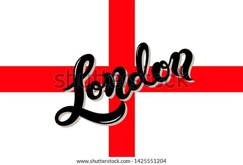 London Hand Drawn Lettering Vector Illustration Stock Vector Royalty