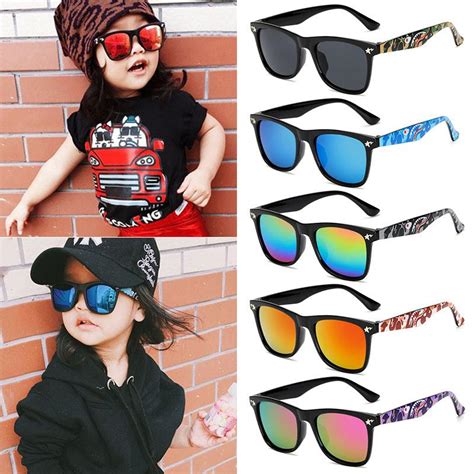 Купить Fashion New Square Boys Goggles UV400 Fashion Children Sun ...