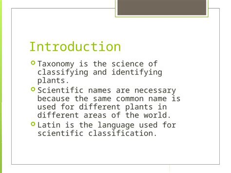 Pptx Plant Taxonomy Introduction Taxonomy Is The Science Of