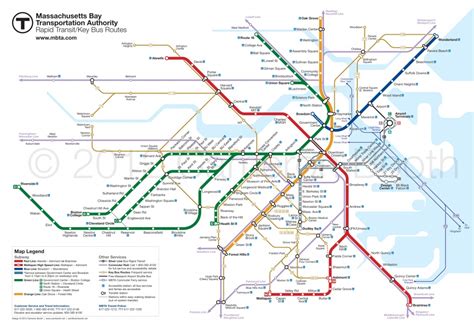 Boston Subway Map For Download | Metro In Boston - High-Resolution ...