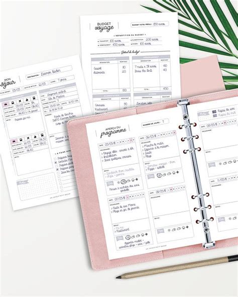 Planner Voyage Imprimer Pour Organiser Les S Jours Et Les Etsy