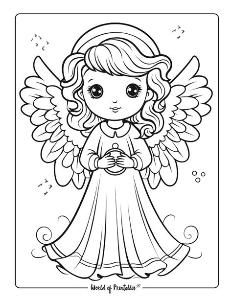 Angel Coloring Pages For Kids | Angel coloring pages, Christmas ...