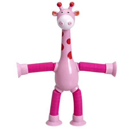 Kit Girafas Estica E Gruda Melman Pop It Tubo Tiktok Luz