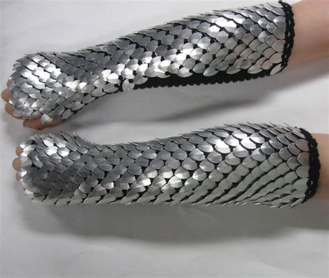 Dragon Scale Gauntlets Knitted Dragonhide Armor Elbow Length Custom ...