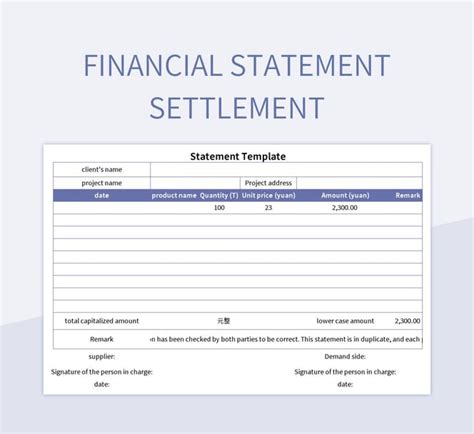 Free Settlement Sheet Templates For Google Sheets And Microsoft Excel