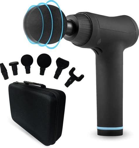 Pure Relief Massage Gun Massage Pistool Set Met Opzetstukken Krachtig En Stil Bol