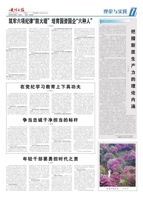 筑牢六项纪律“防火墙” 培育国资国企“六种人”大理日报社数字报刊平台