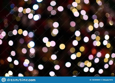 Fondo Desenfocado Del Bokeh De La Luz Nocturna De La Ciudad Imagen De