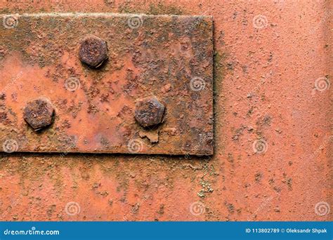 The Texture Of The Old Rusty Metal Plate Stock Image Image Of