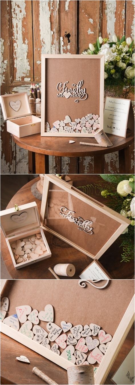 Rustic Laser Cut Wood Wedding Guest Book- Finally Mr&Mrs | Deer Pearl ...