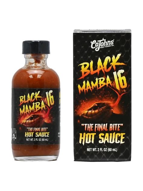 Cajohn S Black Mamba 16 Fatal Bite Hot Sauce