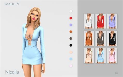 Madlen Nicolla Dress Madlen Sims Sims Clothing Sims Dresses