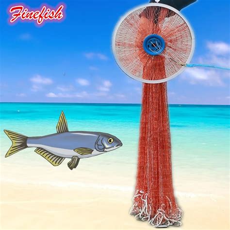 Finefish Easy Use Cast Nets Steel Sinker Usa Catch Fishing Net With