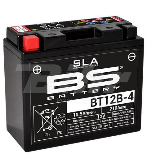 BATERÍA BS BATTERY SLA BT12B 4 FA BATERIAS MOTO ALTA CALIDAD BATERIAS