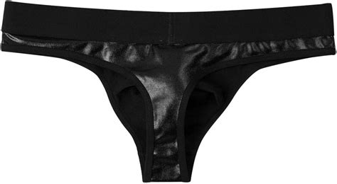 Iiniim Mens Lingerie Shiny Metallic Sexy Low Rise G String Thongs T