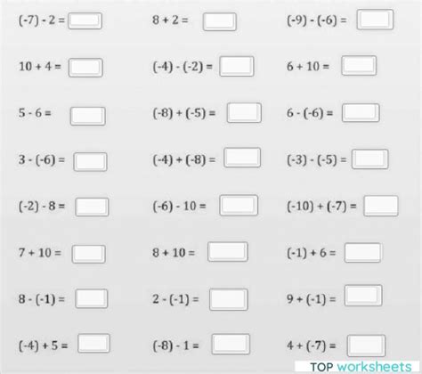 Habilidades Matemгўticas Suma Y Resta Ficha Interactiva Topworksheets Nbkomputer