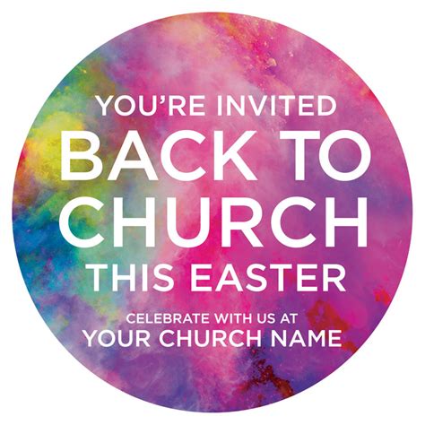 Back To Church Easter InviteCard Church Invitations Outreach Marketing