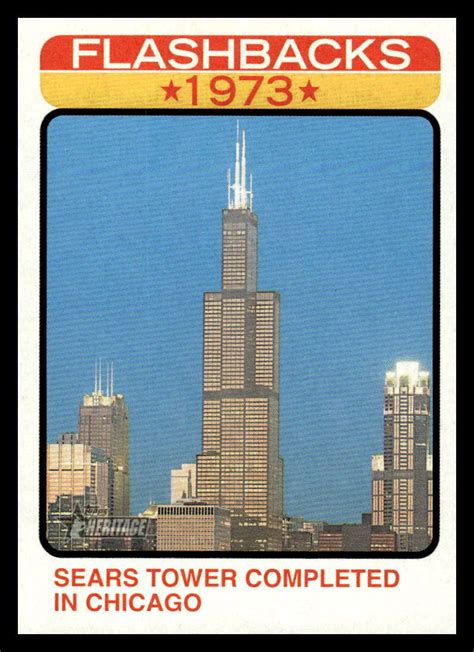 Topps Heritage Sears Tower Completed News Flashbacks Nf Ebay