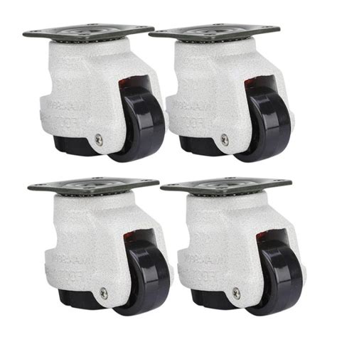 4 Pcs Retractable Leveling Casters Industrial Machine Swivel Caster