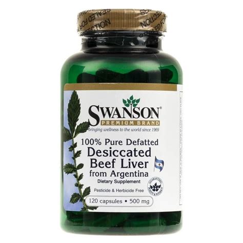 Supliment Alimentar Swanson Cu Ficat De Vita 500 Mg 120 Capsule EMAG Ro