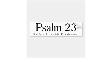 Read The Bible Psalm 23 Bumper Sticker Zazzle