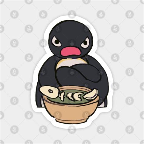 angery sulking pingu sitting with food bowl meme - Pingu - Magnet ...