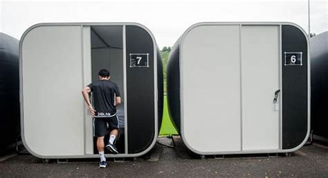 Sleep Your Way To The Top Fourfourtwo Pod Hotels Sleeping Pods Home Basketball Court