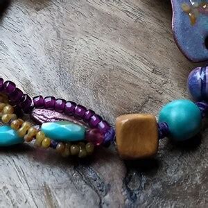 Mixed Color Enamel And Glass Beaded Boho Bracelet Etsy