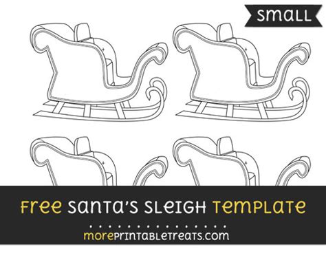 Santas Sleigh Template Small