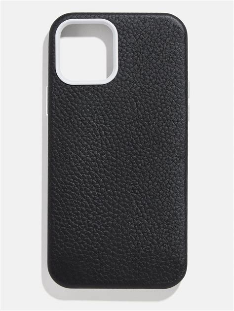 Leather Phone Case - Black – Leather phone case – BaubleBar