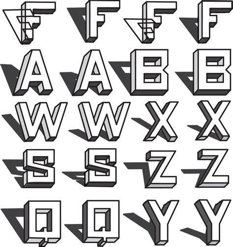 some type of alphabets that are black and white with letters in the ...