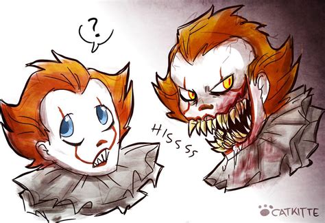 Fanart 2 Sides Of Pennywise By Catkitte On Deviantart