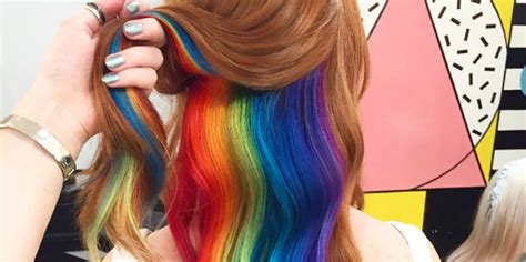 Hidden Rainbow Hair The Latest Trend From Londons Not Another Salon