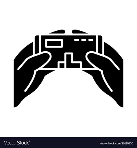 Mobile Game Glyph Icon Royalty Free Vector Image