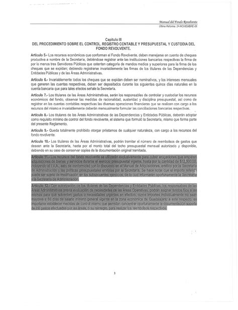 manual del fondo revolvente Contabilidade Ciências Contábeis