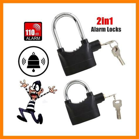 🔥2 In 1 Waterproof Siren Alarm Padlock🔥 Alarm Lock For Motorcycle Short Bicycle Shopee Malaysia