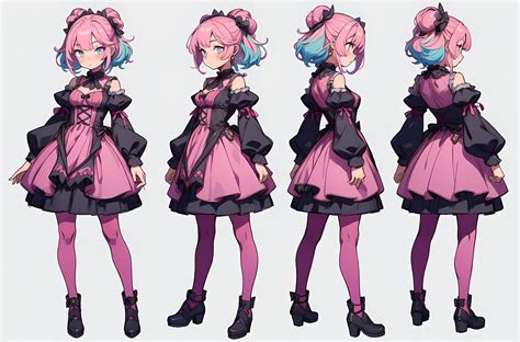 Ai Art Reference Sheet For A Cutie By Spam Me Pixai