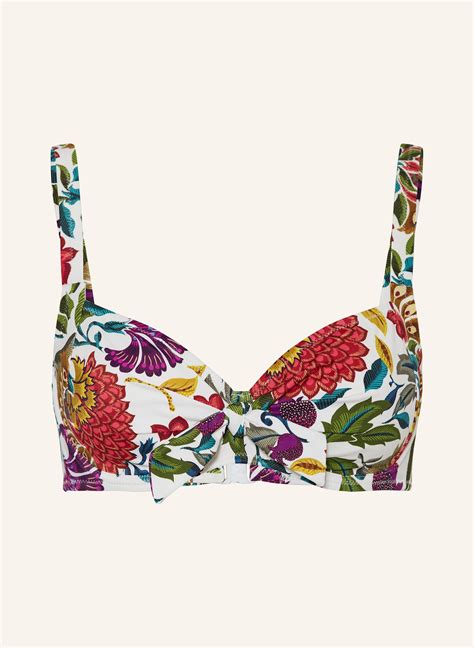 Lidea Bügel Bikini Top EDEN OASIS in weiss grün lila