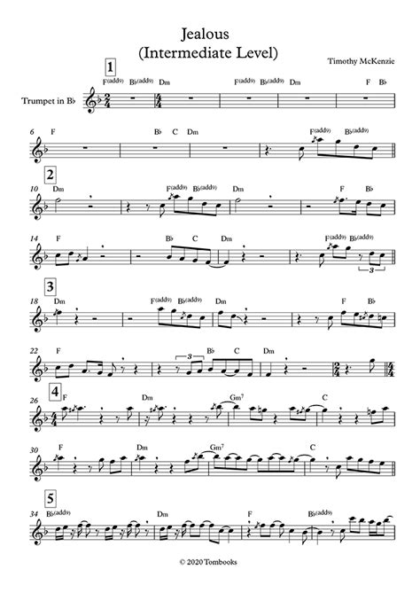 Jealous (Intermediate Level) (Labrinth) - Trumpet Sheet Music