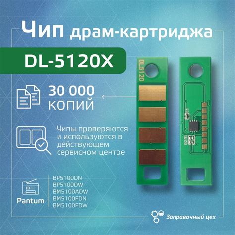 Чип драм-картриджа (фотобарабана) DL-5120X для Pantum BP5100DN/DW ...
