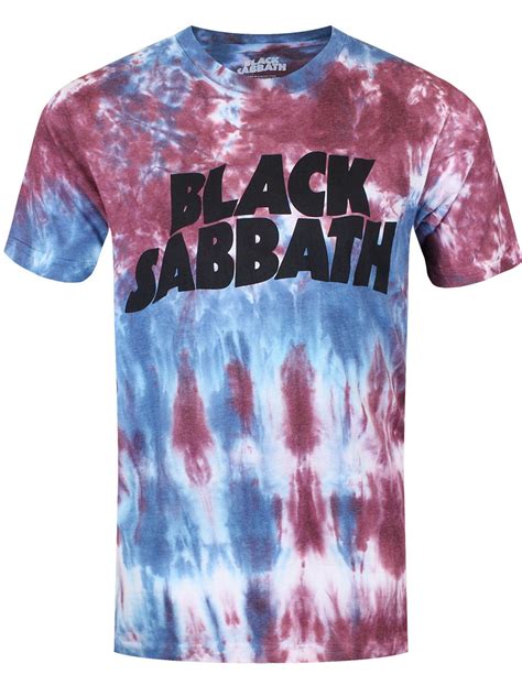 Black Sabbath Wavy Logo Mens Tie Dye T Shirt