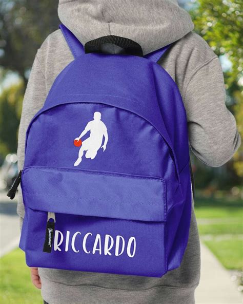 Zainetto Per Scuola E Asilo Personalizzato Con Nome A Tema Sport Basket