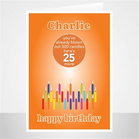 Funny Th Birthday Card For Him For Her Edit Name Bday Etsy