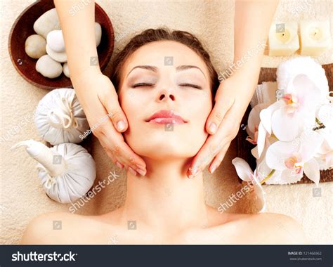 Spa Face Massage. Facial Treatment. Spa Salon. Therapy Stock Photo 121466962 : Shutterstock