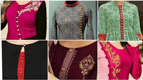 জমর গলর ডজইনMost Beautiful Stylish Kurti Neck Designs With