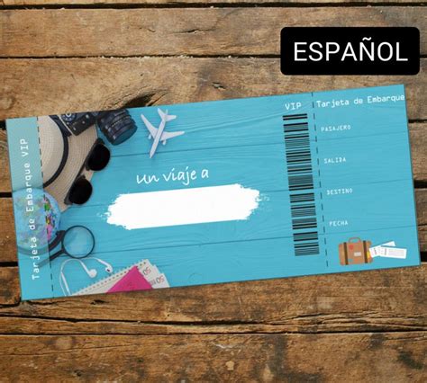 Tarjeta De Embarque Personalizada Un Viaje Para Personalizar El Destino Billete De Viaje