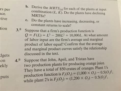 Solved Suppose That A Firms Production Function Is Chegg