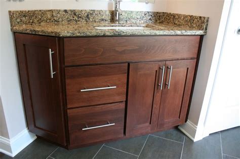 Koch Classic Cabinets Savannah Door Style Beech Wood Species Brandy Stain Small Vanities