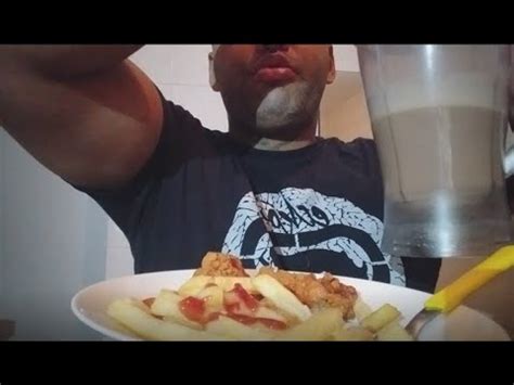 ASMR COMIDA JANTAR FRANGO E BATATA FRITOS ARROZ E FEIJÃO SHEIK DE