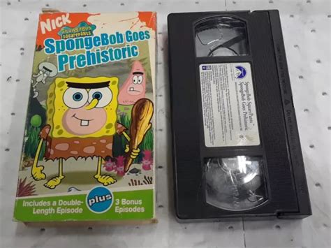 NICKELODEON SPONGEBOB SQUAREPANTS Goes Prehistoric VHS Video Tape Bob